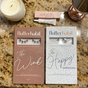 FlutterHabit Lashes with 2 Tubes of Glue